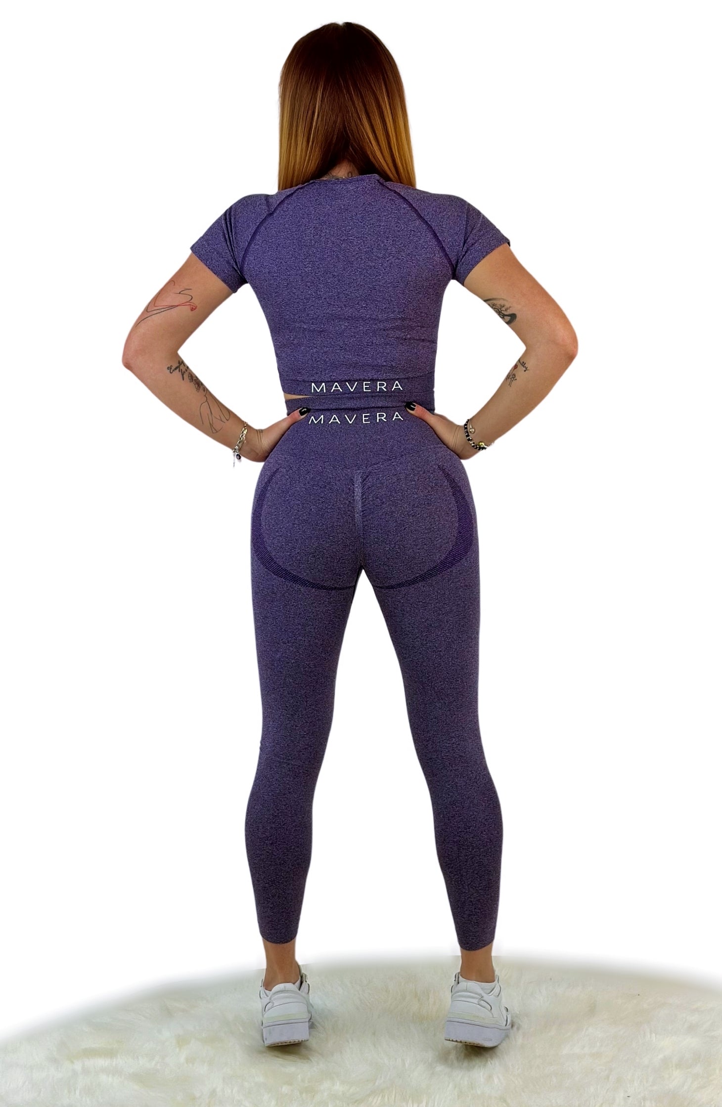 Borealis Skinny Slim Legging – Purple Power | Luxe 4-Way Stretch Athleisure for Yoga &amp; Fitness