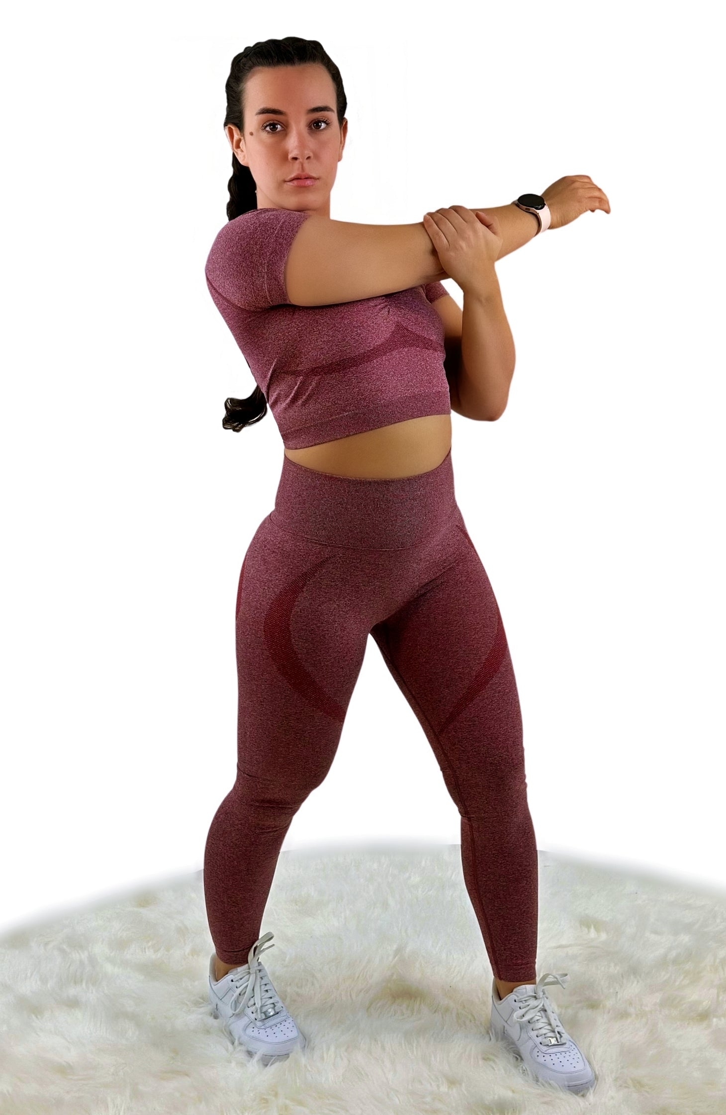 Borealis Wine Red Skinny Slim Legging – Breathable, Sculpting Fit for Yoga &amp; Athleisure