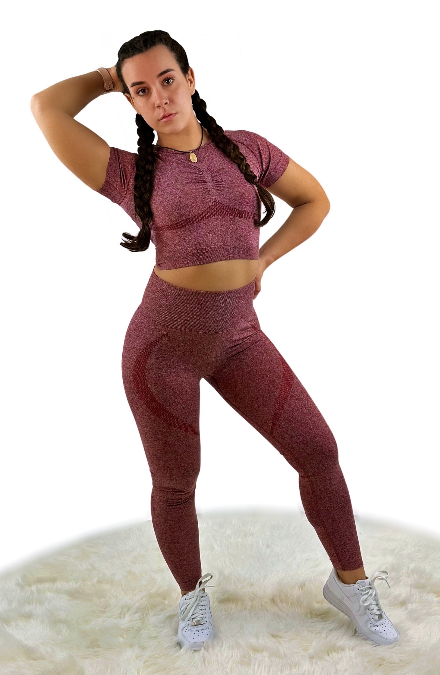 Borealis Wine Red Skinny Slim Legging – Breathable, Sculpting Fit for Yoga &amp; Athleisure