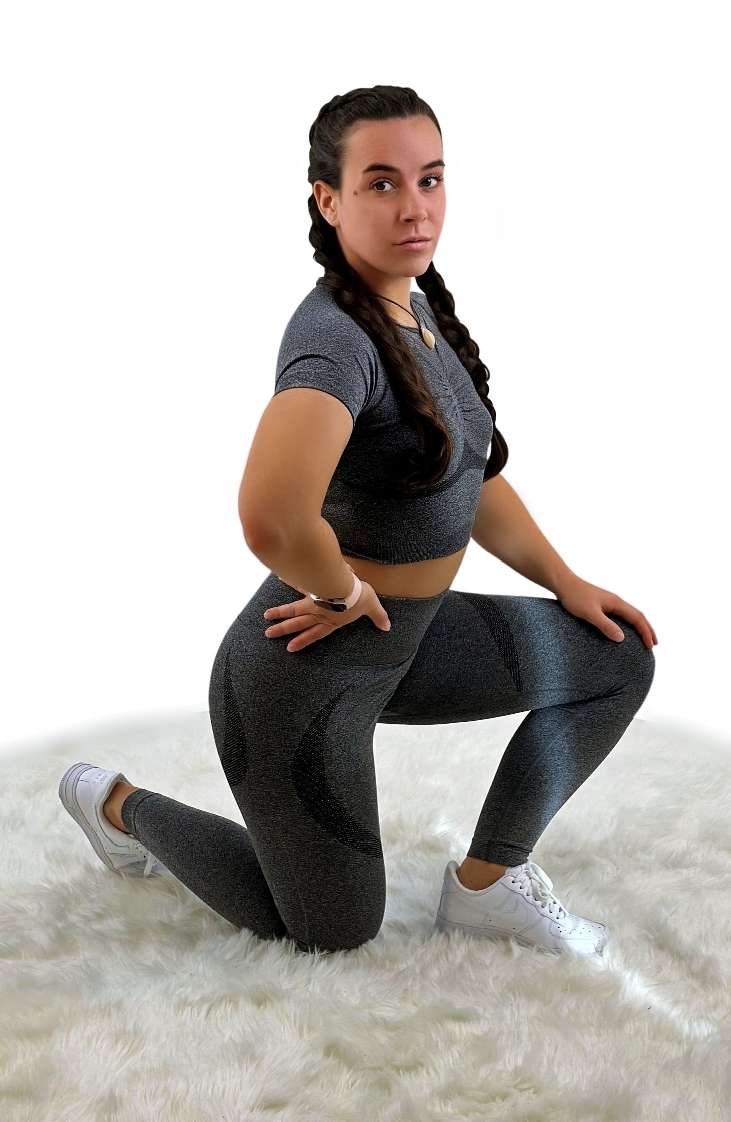 Borealis Skinny Slim Legging – Dark Gray | Breathable, Antibacterial, 4-Way Stretch Athleisure for Yoga &amp; Fitness